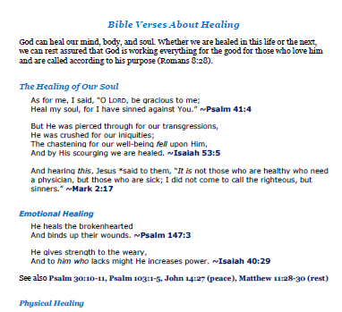 Bible Verses About Healing